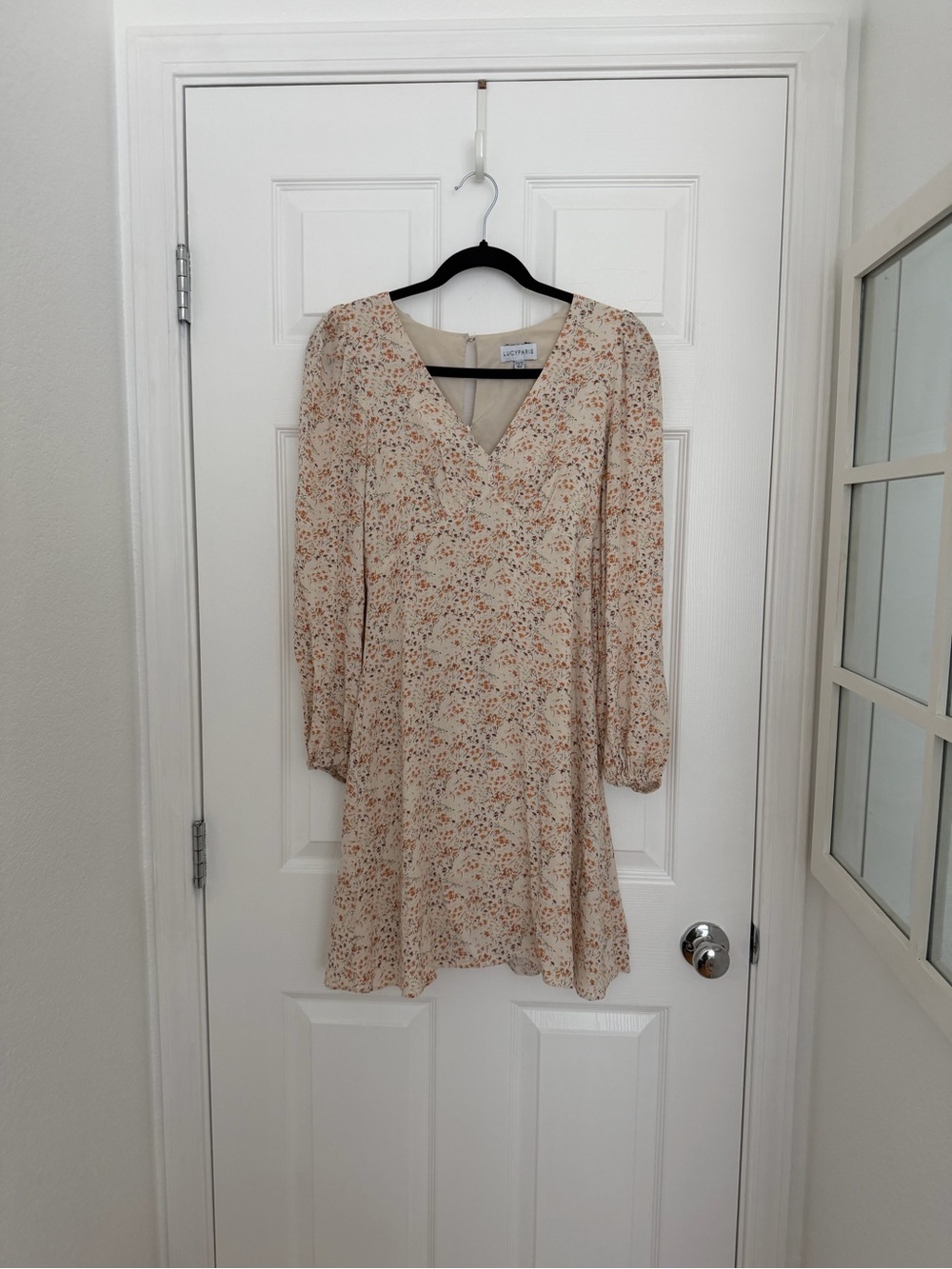 Floral V-Neck Long Sleeve Dress